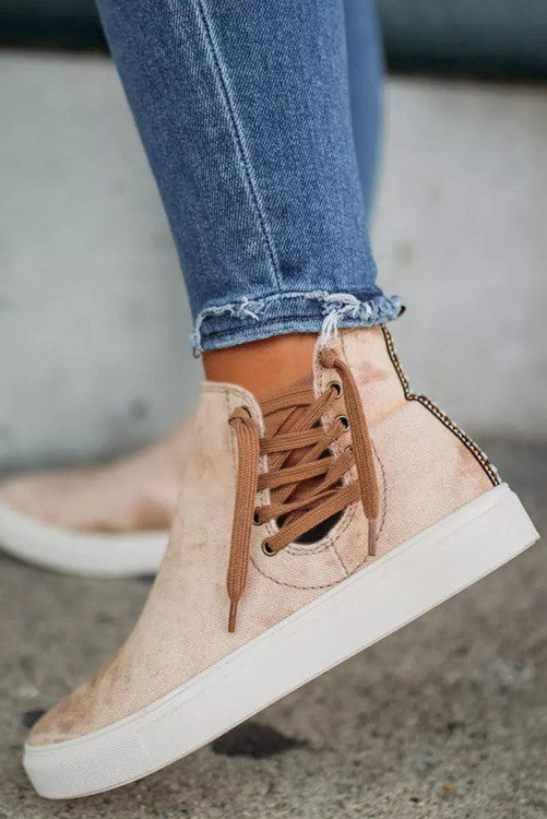 Drawstring Hi-Top Sneakers