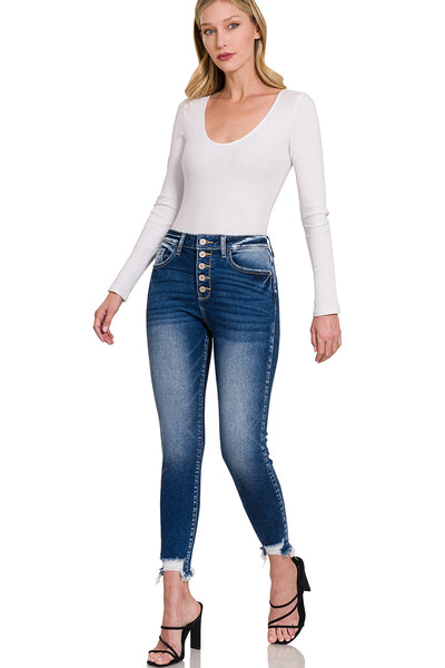 Zenana Button Fly Skinny