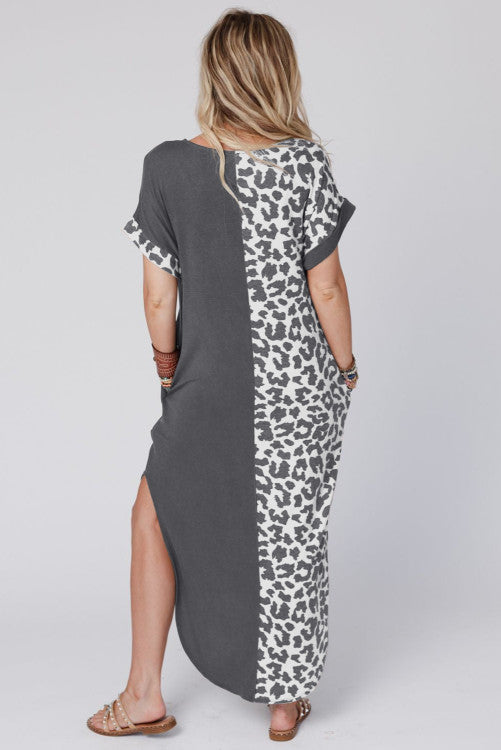 Rolled Sleeve Side Split Maxi