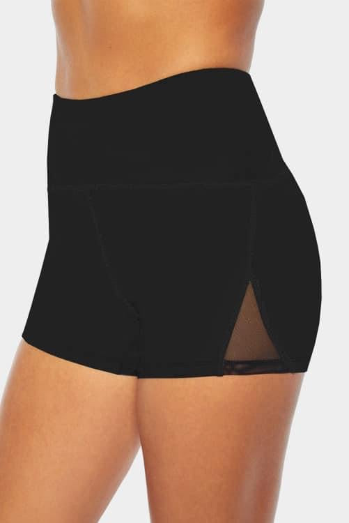 High waisted mesh peekaboo shorts