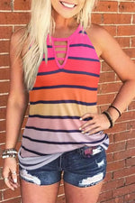 Multi stripe halter tank