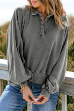 Semi Crop Snap Sweatshirt