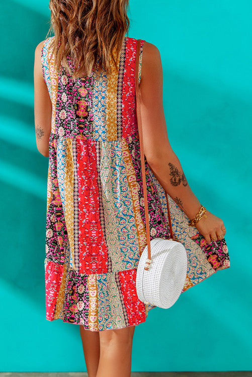 Floral Patchwork Dress