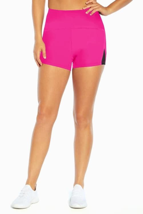 High waisted mesh peekaboo shorts