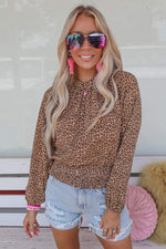 Smocked Waist Cheetah Top