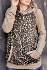 Kangaroo Pocket Leopard Pullover