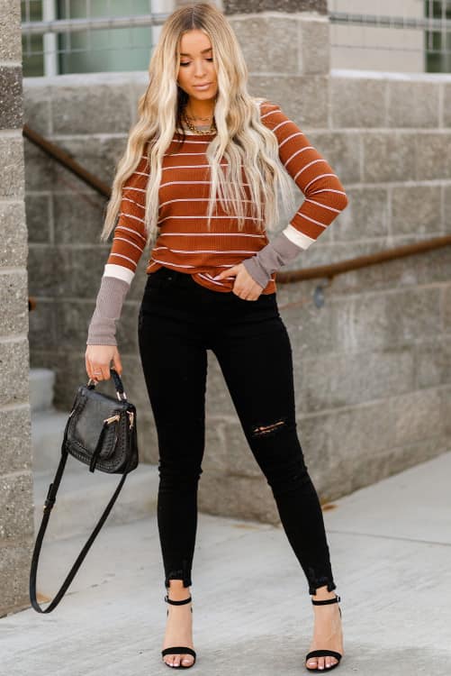 Fall Knit Long Sleeve Shirt