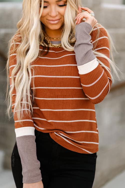 Fall Knit Long Sleeve Shirt