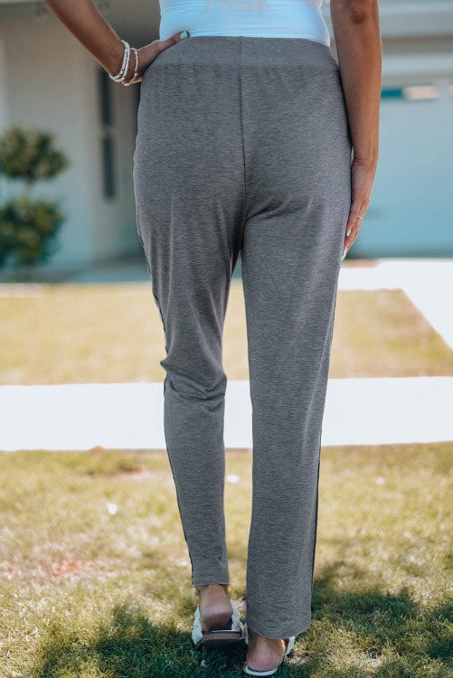 Grey Raw Seam Sweatpants