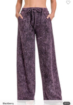 Mineral Washed Wide Leg comfy pants