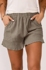 Pull on Ruffle Trim Shorts