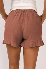 Pull on Ruffle Trim Shorts