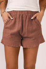 Pull on Ruffle Trim Shorts