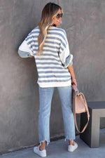 Relaxed Fit Striped Sweatshirt