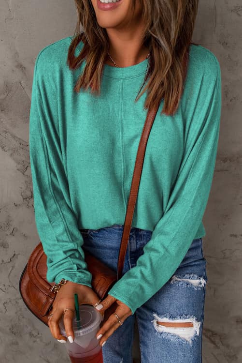 Basic Solid Long Sleeve Top